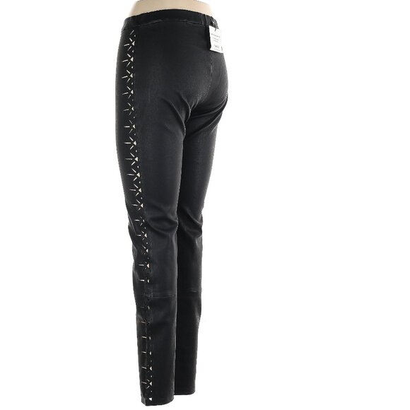 HAIDER ACKERMANN • SS2019 Laser Cut Black Leather Leggings FR 38 US 6-8 M IT 42 - Picture 6 of 12
